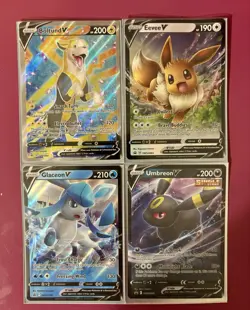 Pokemon Lot Of 4 Cards- Boltund V , Eevee V , Glaceon V , Umbreon V - Excellent! - Image 2