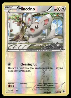 Minccino 86/124 Common Fates Collide Pokemon Reverse Holo NM/M - Image 1