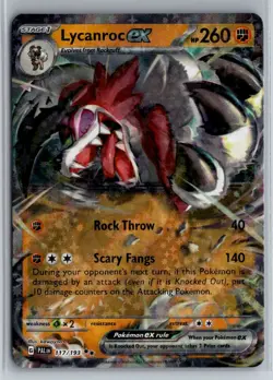 Lycanroc ex 117/193 Double Rare Paldea Evolved Pokemon Holo Near Mint - Image 1