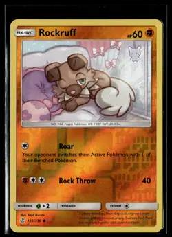 Pokemon TCG SM - Cosmic Eclipse #123/236 Rockruff - Image 1
