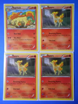 Rapidash 17/114 & 4x Ponyta 16/114 Pokemon card XY Steam Siege NM - Image 1