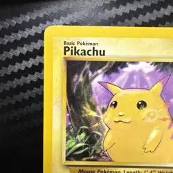 (Pikachu Base Set Unlimited 58/102 Pokemon TCG WOTC Card MP - Image 2