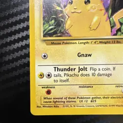 (Pikachu Base Set Unlimited 58/102 Pokemon TCG WOTC Card MP - Image 4
