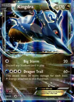 Kingdra EX 73/124 Holo EX Rare Fates Collide Pokemon Near Mint - Image 1