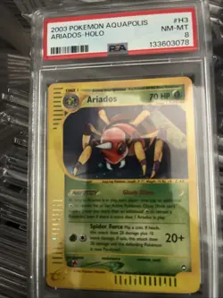 2003 Pokemon Aquapolis Ariados Holo PSA 8 - Image 1