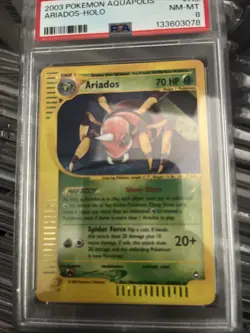 2003 Pokemon Aquapolis Ariados Holo PSA 8 - Image 2