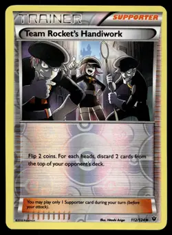 POKEMON TEAM ROCKET'S HANDIWORK FATES COLLIDE 112/124 UC REVERSE HOLO NM/M - Image 1