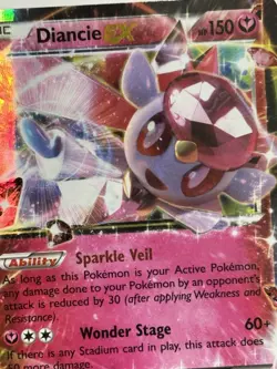 Pokemon Diancie EX 72/124 Fates Collide Holo Ultra Rare Basic English - Image 3