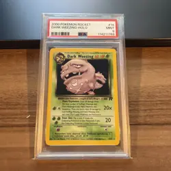 2000 POKEMON ROCKET #14 DARK WEEZING-HOLO PSA 9 - Image 1
