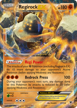 Regirock EX 43/124 Holo Rare EX Fates Collide Pokemon NM/M - Image 1