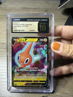 Pokemon Rotom V 2022 Japanese Lost Abyss 037/100 Holo CGC Pristine Grade 10 - Image 1