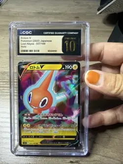 Pokemon Rotom V 2022 Japanese Lost Abyss 037/100 Holo CGC Pristine Grade 10 - Image 2