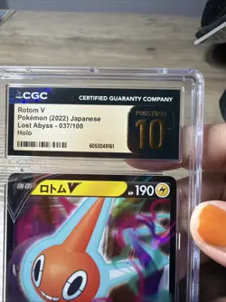 Pokemon Rotom V 2022 Japanese Lost Abyss 037/100 Holo CGC Pristine Grade 10 - Image 3