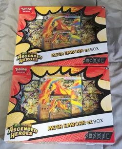 Pokemon TCG Ascended Heroes Mega Emboar ex Box - Image 1