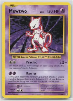 Mewtwo 51/108 Rare Evolutions Pokemon Moderately Played - Image 1