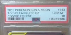 Pokemon Cosmic Eclipse Togepi & Cleffa & Igglybuff GX 143/236 Holo PSA 10 - Image 2