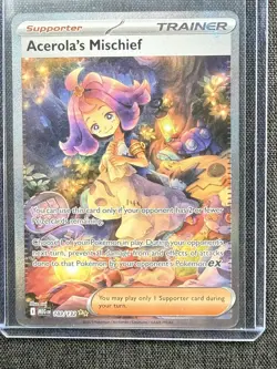 Pokemon Acerola's Mischief 183/132 Mega Evolution Illustration Rare Full Art TCG - Image 1