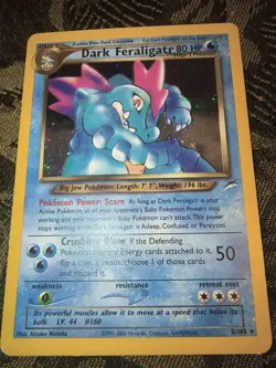 Pokemon Dark Feraligatr Neo Destiny 5/105 Holo Rare Unlimited 80 HP Card - Image 1