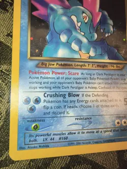 Pokemon Dark Feraligatr Neo Destiny 5/105 Holo Rare Unlimited 80 HP Card - Image 2