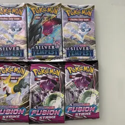(8) Pack Lot Pokemon TCG Silver Tempest, Fusion Strike, Astral Radiance - Image 3