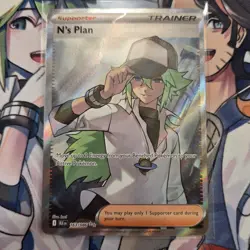 Pokemon N's Plan Black Bolt Full Art Trainer Ultra Rare 163/086 NM - Image 1