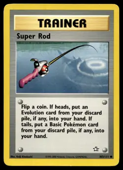 Super Rod 103/111 Pokemon Neo Genesis Unlimited Non Holo (MP) - Image 1