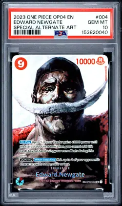 2023 ONE PIECE OP04-KINGDOMS OF INTRIGUE #004 EDWARD NEWGATE PSA 10 - Image 1