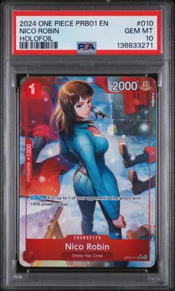 2024 ONE PIECE PRB01-PREM BOOSTER -ONE PIECE CARD THE BEST- NICO ROBIN PSA 10 - Image 1