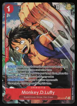 Monkey.D.Luffy (Alt Art) OP14-013 - The Azure Sea's Seven - Super Rare (NM) - Image 1