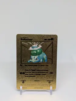 Pokemon🔥BULBASAUR🔥GOLD FOIL Custom Card🔥1st Edition🔥Base Set 44/102🔥 - Image 1