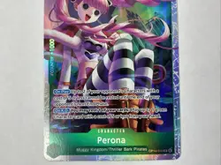 One Piece Card Game🏴‍☠COLOR: GREEN OP14-033 PERONA SR FOIL NM ENGLISH - Image 3