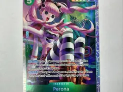 One Piece Card Game🏴‍☠COLOR: GREEN OP14-033 PERONA SR FOIL NM ENGLISH - Image 4