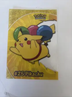 Authentic 2000 Topps Pokemon TV Animation Series 2 Clear Card featuring Pikachu. - Image 1