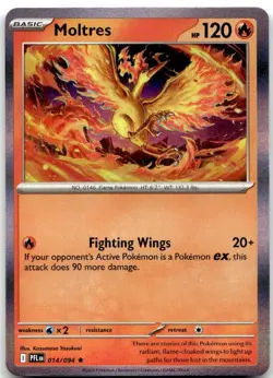 Moltres (Cosmos Holo) 014/094 Rare Prize Pack Series Cards Pokemon Near Mint - Image 1