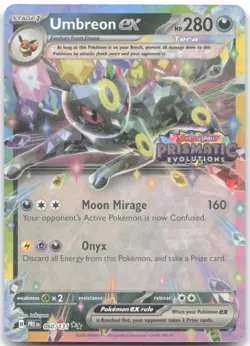 UMBREON EX (PRISMATIC EVOLUTIONS STAMP) 060/131 Holo Cards Pokemon NM - Image 1