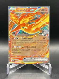 Team Rocket's Moltres ex 31/182 Destined Rivals Double Rare Holo Pokemon Card NM - Image 1