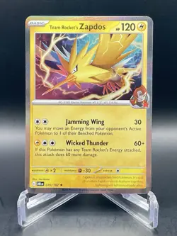 Team Rocket's Zapdos 070/182 Destined Rivals Rare Holo Pokemon Card NM/M - Image 1