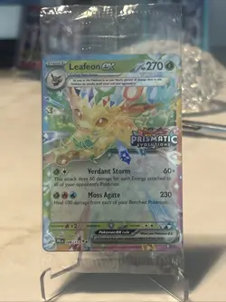 Pokemon TCG Leafeon EX 006/131 STAMPED PROMO Card Prismatic Evolutions SEALED - Image 1