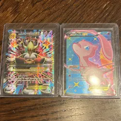Pokemon TCG 2 Card Lot: M Alakazam EX 118/124 & Mew EX 53/102 Holo - Image 1