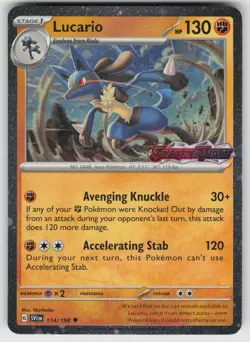 UR-01 Holo Lucario (Scarlet & Violet Stamp) 114/198 Uncommon Miscellaneous Cards - Image 1