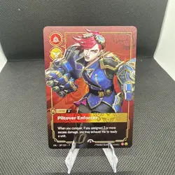 Vi Piltover Enforcer - Riftbound Regional Prize Wall Plated Metal Card - Image 1