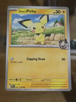 Ethan's Pichu 071/182 Destined Rivals Pokemon Card - Image 1