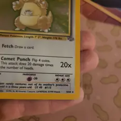 Pokemon TCG Trading Card Kangaskhan Jungle 5/64 Holo Unlimited Holo Foil Rare - Image 5