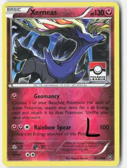 Xerneas (Pokemon League) 81/114 League & Championship Cards Reverse Holo LP - Image 1