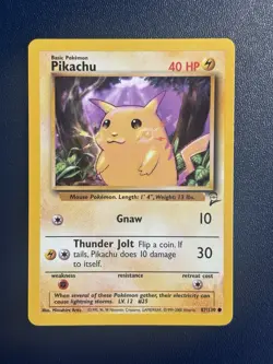 Pikachu Base Set 2 Regular Card 087/130 Pokemon TCG - LP - Image 1