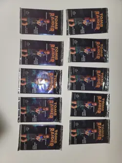 1999 TOMB RAIDER SLIPPERY WHEN WET BOOSTER PACKS COLLECTABLE CARD GAME 10 packs - Image 1
