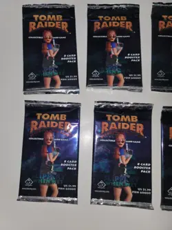 1999 TOMB RAIDER SLIPPERY WHEN WET BOOSTER PACKS COLLECTABLE CARD GAME 10 packs - Image 5