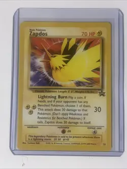 Zapdos #23 Black Star Promo Rare Vintage Pokemon Card Legendary Bird - Image 1
