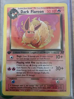 Pokemon TCG 1st Edition Team Rocket 3-Card Lot Dark Flareon Vaporeon Jolteon - Image 5