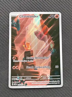 Charmander 168/165 Holo Illustration Rare Scarlet & Violet 151 Pokemon Card - Image 1